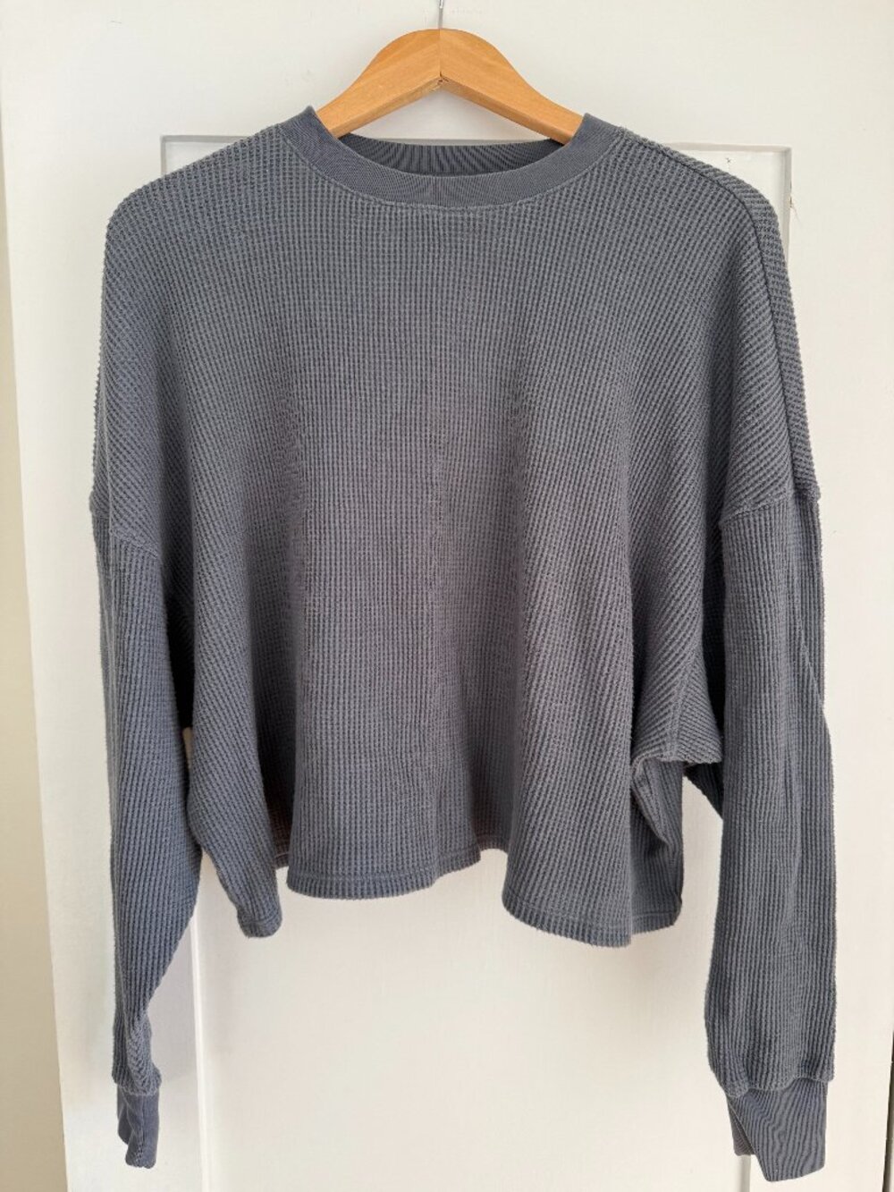 Abercrombie & Fitch Long-Sleeve Oversized Dolman Waffle Long Sleeve Tee